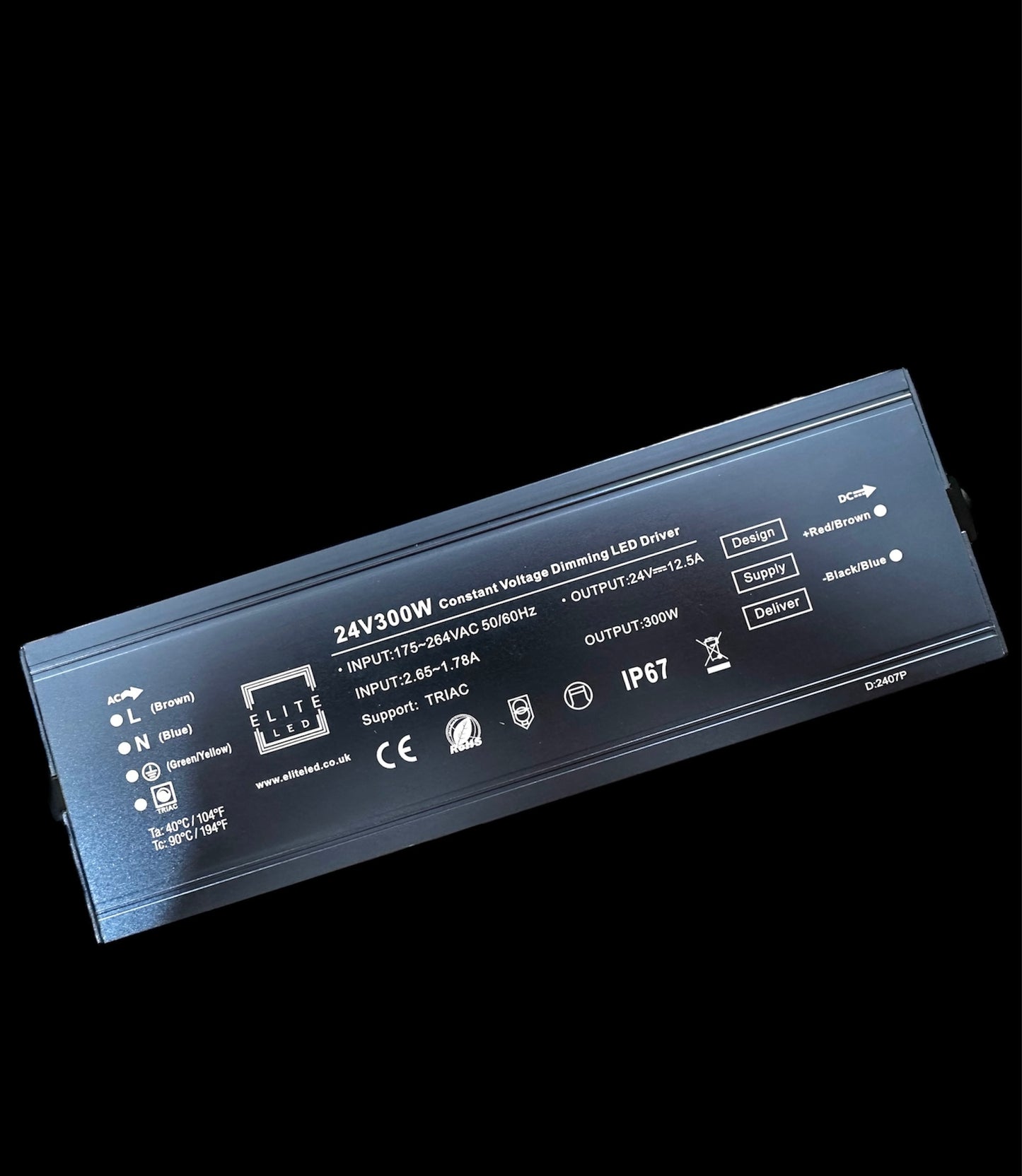 ELITE LED 24V 300W PREMIUM LEADING & TRAILING EDGE TRIAC DIMMABLE LED DRIVER