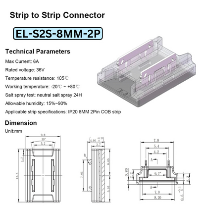 Solderless Cob Led Strip Conectors