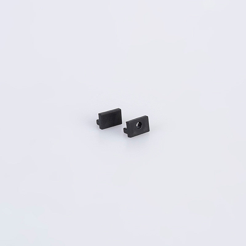 PAIR OF END CAPS FOR ELITE LED MICRO LED PROFILE (BLACK)